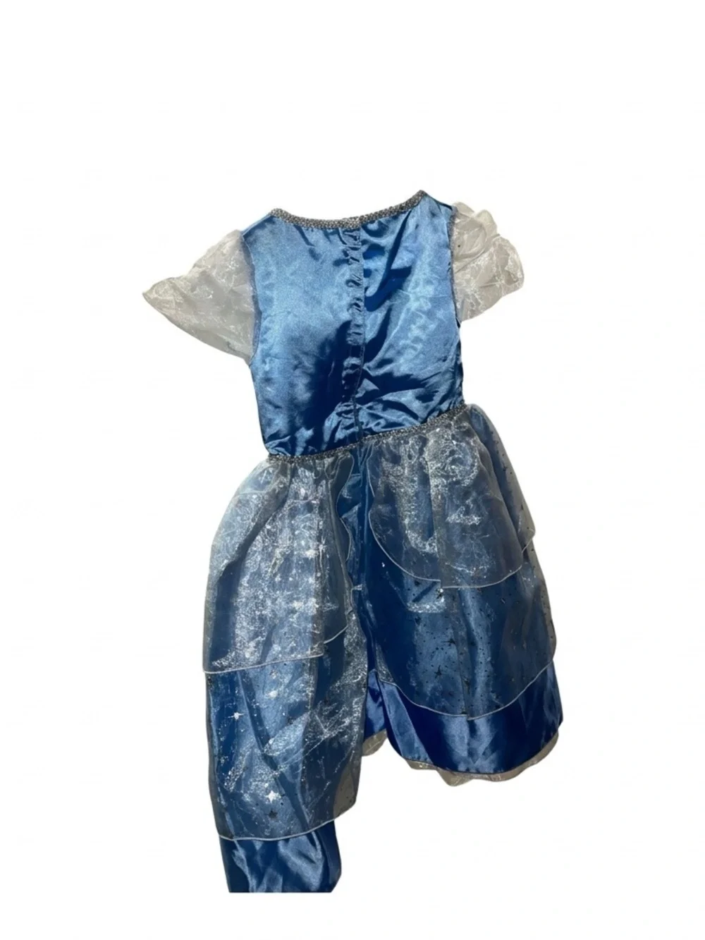 Disney Princess Cinderella Dress Up Costume Toddler 3T Blue Satin Silver Trim
